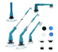 Three-Speed Cordless Cleaning Brush body for Makita, Up to 450RPM, 8 Replaceable Brush Heads, 4 Adjustable Angles, Bathroom Cleaning Brush Adjustable Extension Handle for Bathroom Kitchen Car