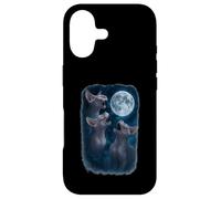 Three Sphynx Cats Howling At The Moon 3 Sphynx Moon Case for iPhone 17