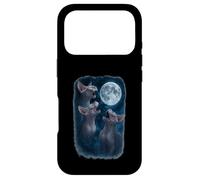 Three Sphynx Cats Howling At The Moon 3 Sphynx Moon Case for iPhone 17 Pro