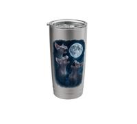 Three Sphynx Cats Howling at The Moon 3 Sphynx Moon Stainless Steel Insulated Tumbler