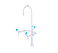 Three-Spout Laboratory Faucet with 360-Degree Swivel Pre-Rinse Shower, Resin-Coated All-Copper Core, Suitable for Laboratories, Schools and Hospitals(Color2)