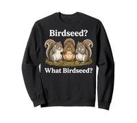 Three Squirrels See Hear Speak No Evil Birdseed Sweatshirt