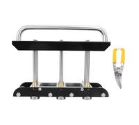 Three Station Edge Roller Bender, Sheet Metal Edge Rolling Machine, 0-90 Degree Adjustable Angle V-Shaped Rollers for 29-22 Gauge Steel Copper Roofing
