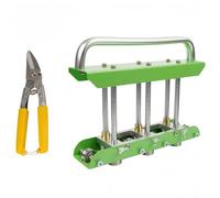 Three Station Roller Bender, Metal Bending Tool with 0-90° Adjustable Angle and Scissors, for Bending 0.01-0.04 Inch Metal Sheets up to 5 Inch Folding Height Green