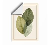 Three Studies in Green Botanical Unframed Wall Art Print A4 (29.7×21cm), Wall Decor for Living Room, Bedroom, Office & Home, Art Gift