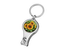 Three Sunflowers in Full Bloom Nail Clippers Toenail Clipper Cutters Professional Nail Trimmer Nail Cuticle Cutter for Women Men