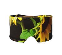 Three Sunflowers On Wooden Print Eye and Ear Muffs Blackout Sleeping Noise Blocking Ear for Adults Kids Men Women