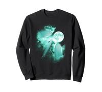 Three Surfboard howling at the moon tie dye green surfing Sweatshirt