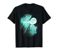 Three Surfboard Howling at The Moon tie dye Green Surfing T-Shirt