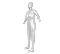 Three T 165cm Silver Inflatable Mannequin Female Full Body with Arms & Head