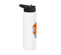 Three Taco Moon | Funny 3 Tacos Howling Meme Weird Cursed Stainless Steel Insulated Water Bottle