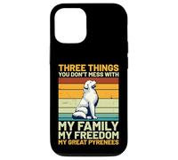 Three Things You Don’t Mess With Great Pyrenees Retro Design Case for iPhone 12/12 Pro