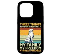 Three Things You Don’t Mess With Great Pyrenees Retro Design Case for iPhone 15 Pro