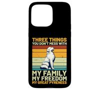 Three Things You Don’t Mess With Great Pyrenees Retro Design Case for iPhone 15 Pro Max