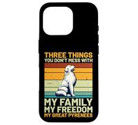 Three Things You Don’t Mess With Great Pyrenees Retro Design Case for iPhone 16 Pro