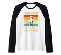 Three Things You Don’t Mess with Great Pyrenees Retro Design Raglan Baseball Tee