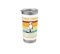 Three Things You Don’t Mess with Great Pyrenees Retro Design Stainless Steel Insulated Tumbler