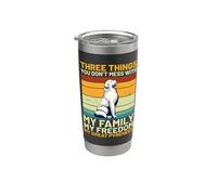 Three Things You Don’t Mess with Great Pyrenees Retro Design Stainless Steel Insulated Tumbler