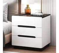 Three Tier Bedside Cabinet with Drawer Wooden Nightstand for Bedroom Living Room Kitchen Narrow Storage Side Table for Small Spaces Modern Furniture