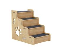 Three-Tier Cat Climber, Solid-wood Pet Staircase 4 Steps Large Size, 45 X 30 X 40 Cm