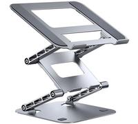Three-tier Foldable Laptop Stand, Lifting Computer Stand Can Dissipate Heat, Suitable For Laptops Under 17.3 Inches, Can Bear 10KG(Silver)