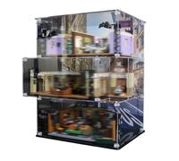 Three-tier modular display box Specially made for Lego 10292 21319 Apartment Café Building Set, Dustproof Box - Only Display Case, Display Box Compatible with Lego 10292 21319
