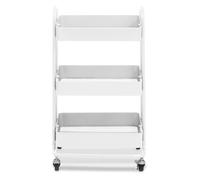 Three Tier Trolley, Lightweight And Compact Storage Garden Trolley Interiors by Premier White One Size