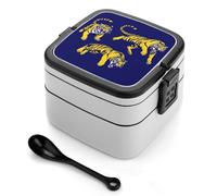 Three Tigers Bento Lunch Box Adults with Compartments Handle Food Containers 1000ml