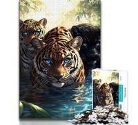 Three Tigers Jigsaw Puzzles for Teenagers 1000 Jigsaws,Challenging To Complete But Fun And Humorous Birthday Present,Gifts,Wall Art 50x75cm