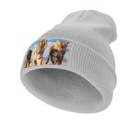 Three Tigers Men‘s Soft Beanie Hat Winter Warm Slouchy Knit Cuff Cap for Women