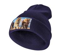 Three Tigers Men‘s Soft Beanie Hat Winter Warm Slouchy Knit Cuff Cap for Women