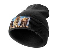 Three Tigers Men‘s Soft Beanie Hat Winter Warm Slouchy Knit Cuff Cap for Women