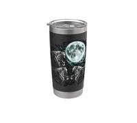 Three Tigers Under Moon Wild Predator Scene Stainless Steel Insulated Tumbler