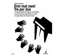 Three times two: Ten easy Pieces for Piano six hands. piano (6 hands). Partition d'exécution.