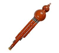 Three-tone Chinese Traditional Hulusi Bakelite Cucurbit Flute Key Of C/bB With Case Professional Hulusi (Color : C key)
