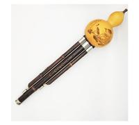 Three Tone Detachable Gourd Flute Instrument Chinese Hulusi With Csae And Chinese Knot Professional Hulusi (Color : G key)