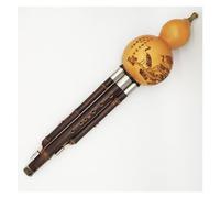 Three Tone Detachable Gourd Flute Instrument Chinese Hulusi With Csae And Chinese Knot Professional Hulusi (Color : A key)