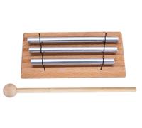 Three-Tone Orff Chime Bar Instrument with Mallet - Wooden Base Percussion for Kids Music, Meditation, Sound Healing & Relaxation