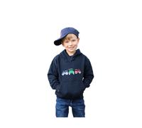 Three Tractors Hoodie British Country Collection Navy 1-2 Years