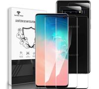 Three-Tree Pack of 2 & 2 Tempered Glass Screen Protectors for Samsung Galaxy S10 Plus with Camera Protection, High Precision Fingerprint Recognition, 0.33 mm 9H Hardness, Screen Protector Film for