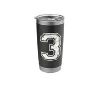 Three Trio Triple Treble Number Stainless Steel Insulated Tumbler