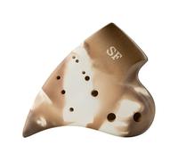 Three Tube AC Tuned Mid Range Unglazed Series Ocarina For Professional Performance(Six-hole triple-tube SF treble in F)