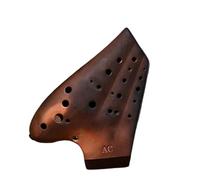 Three Tube Ceramics Ocarina 12 Holes Alto C Key Matte Smoked Professional Ocarina Of Time Music Instruments (Color : 4AC)