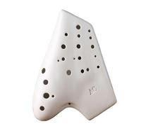 Three Tube Ceramics Ocarina 12 Holes Alto C Key Matte Smoked Professional Ocarina Of Time Music Instruments (Color : 3AC)
