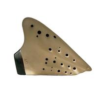 Three Tube Ocarina Alto C Key Earth Tone Professional Performance Type(C tone with earth tone with holes in back)