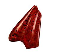 Three Tube Ocarina Alto C Key Handmade Ceramics Professional Ocarinas Advanced Musical Flute Red