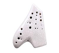 Three Tube Professional Ocarina Advanced Alto C Key White Dolomite Ceramics Ocarina Flute Music Instruments