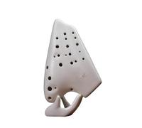 Three Tube Professional Ocarina Alto C Key White Ceramics Advanced Ethnic Performance Teaching (Color : 2)