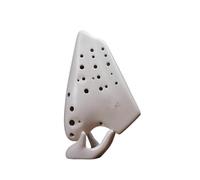 Three Tube Professional Ocarina Alto C Key White Ceramics Ocarina Advanced Musical Instruments Performance Teaching (Color : 02)