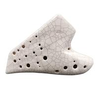 Three-tube White Cracked Ocarina AC Tone C Tone Students Beginners Wide-range Portable Musical Instrument ocarina instrument